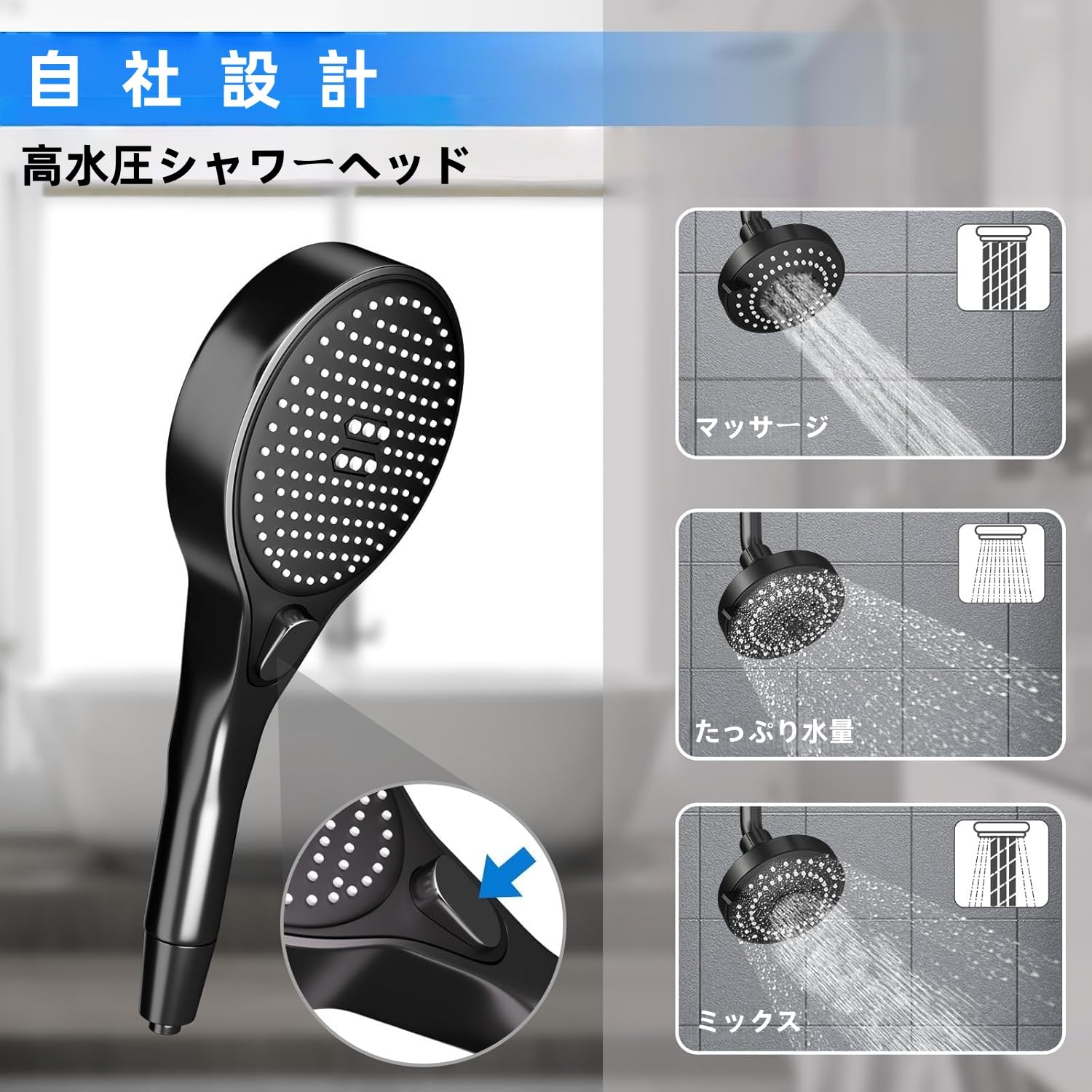 Amazon.co.jp: FHFHダブルシャワーヘッド カップル用デュアルシャワー
